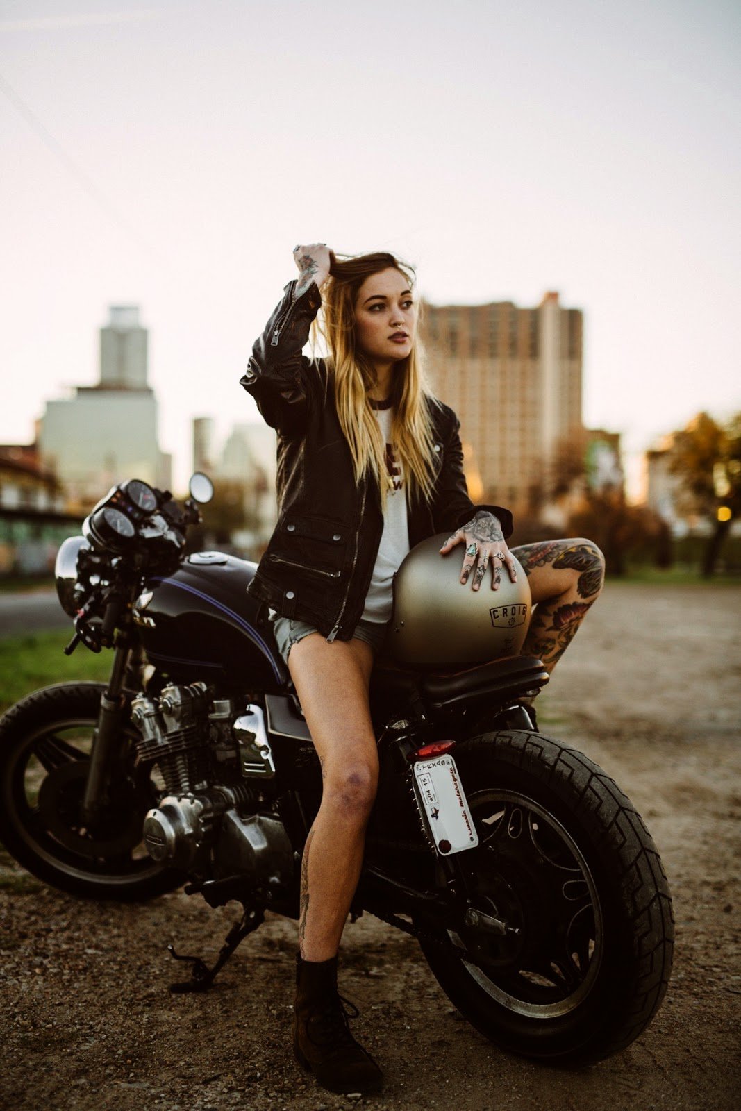 Beautiful girls and bikes in Austin