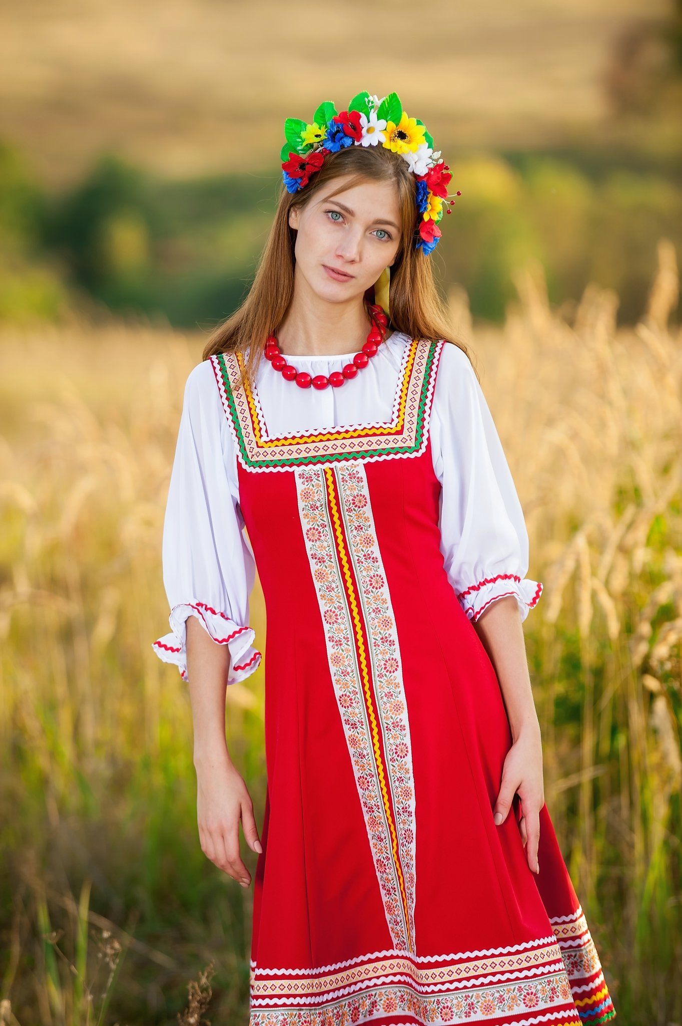 Women in Slavic costumes in Austin